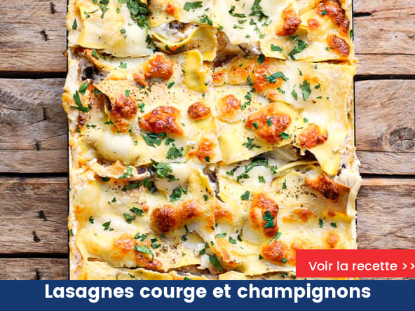 Lasagnes courge et champignons